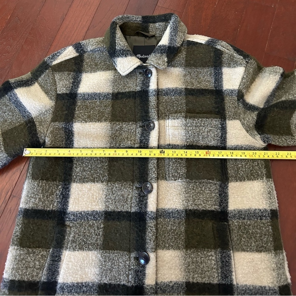 Madewell Belrose Shirt-Jacket In Marian Plaid Oversized Plaid Wool blend Size M - Picture 12 of 13